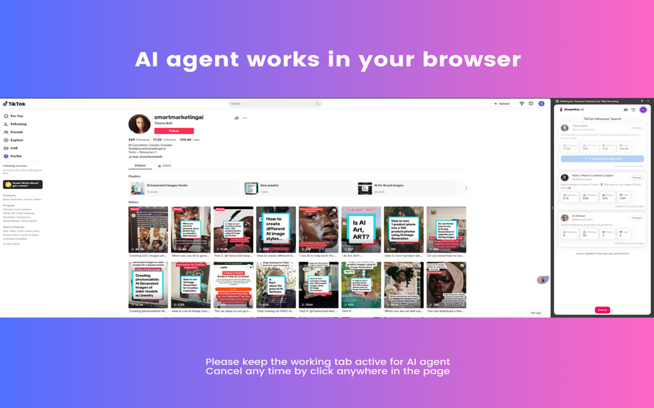 WebAgent: AI Workforce for Influencer Marketing chrome谷歌浏览器插件_扩展第2张截图