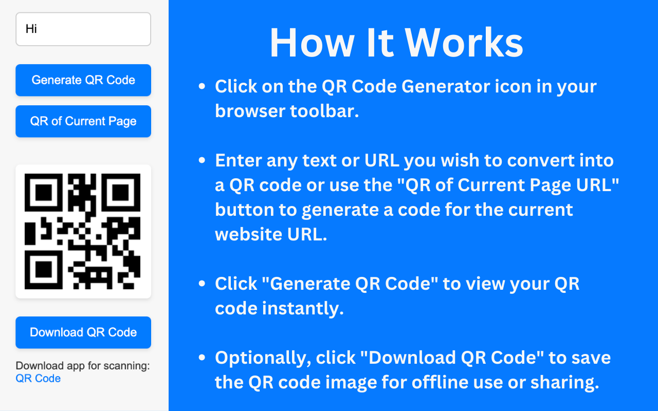 Free QR Code Generator chrome谷歌浏览器插件_扩展第1张截图