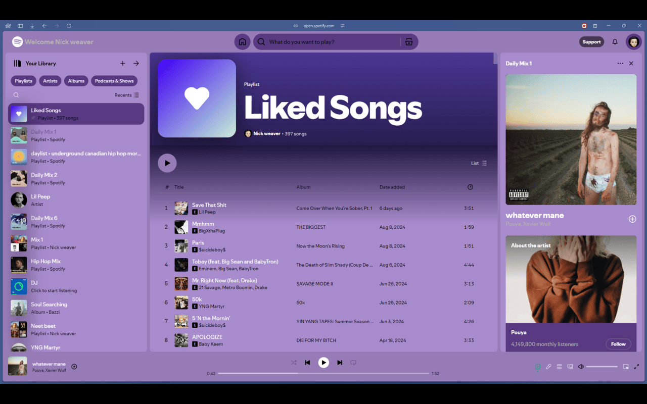 purple spotify chrome谷歌浏览器插件_扩展第1张截图