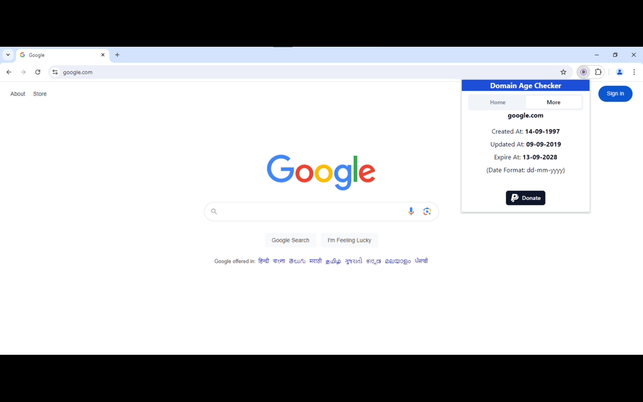 Domain Age Checker | Site Age Checker chrome谷歌浏览器插件_扩展第1张截图