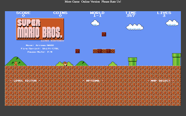 Super Mario Bros Game chrome谷歌浏览器插件_扩展第2张截图