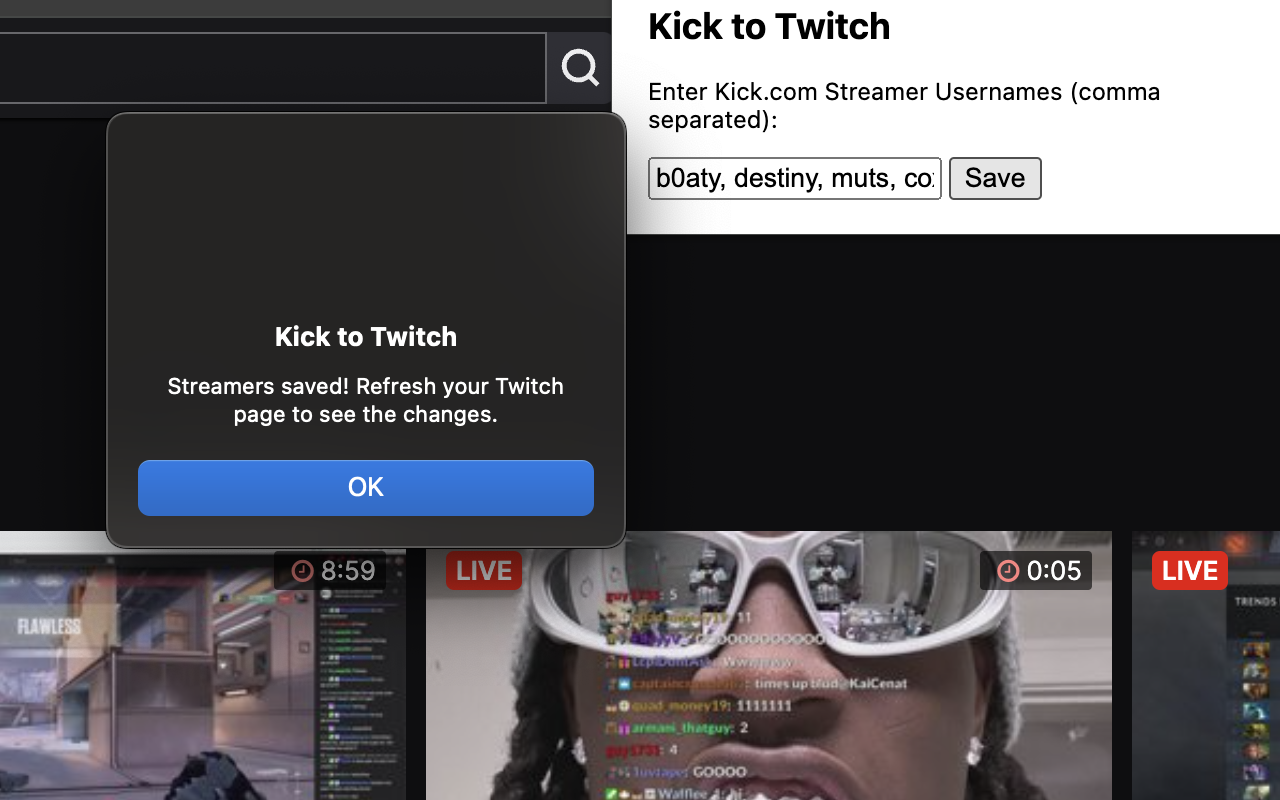 Kick to Twitch chrome谷歌浏览器插件_扩展第1张截图