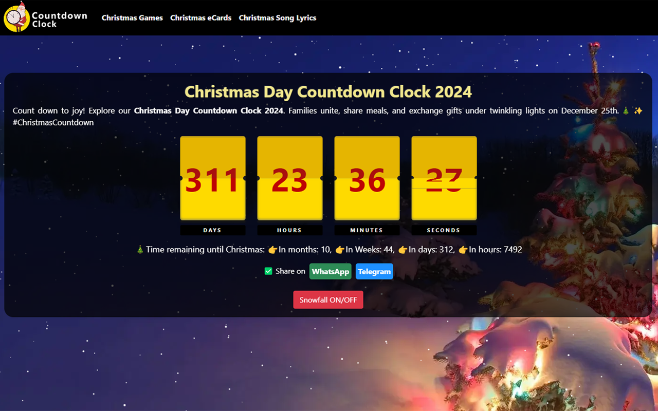 Christmas Countdown chrome谷歌浏览器插件_扩展第1张截图