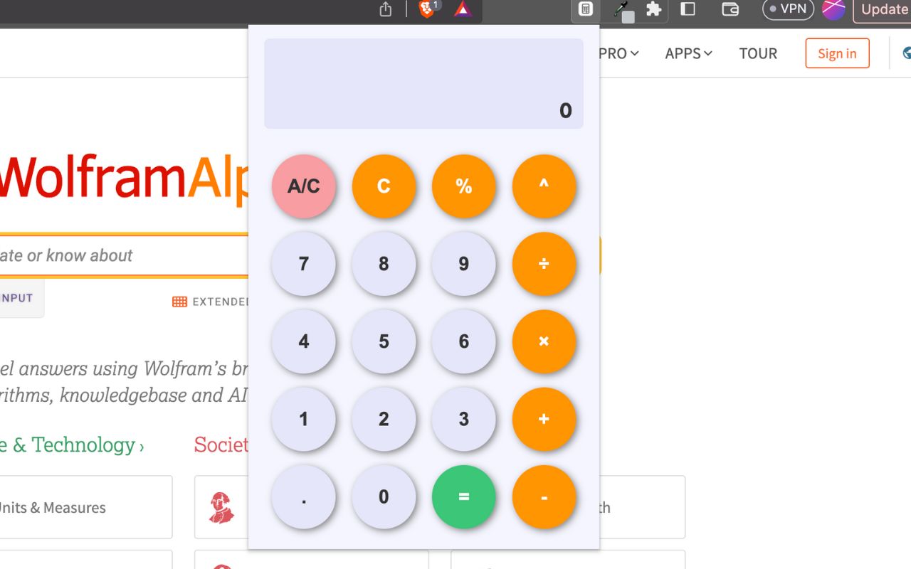 Pocket Calc chrome谷歌浏览器插件_扩展第1张截图