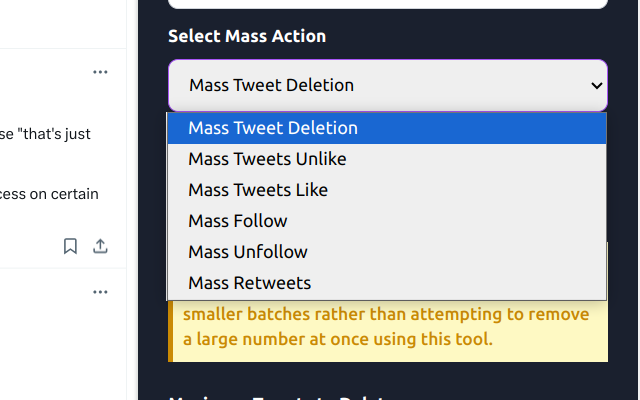 Mass Tweet Deletions, Follows & more | TweetStorm.ai chrome谷歌浏览器插件_扩展第1张截图