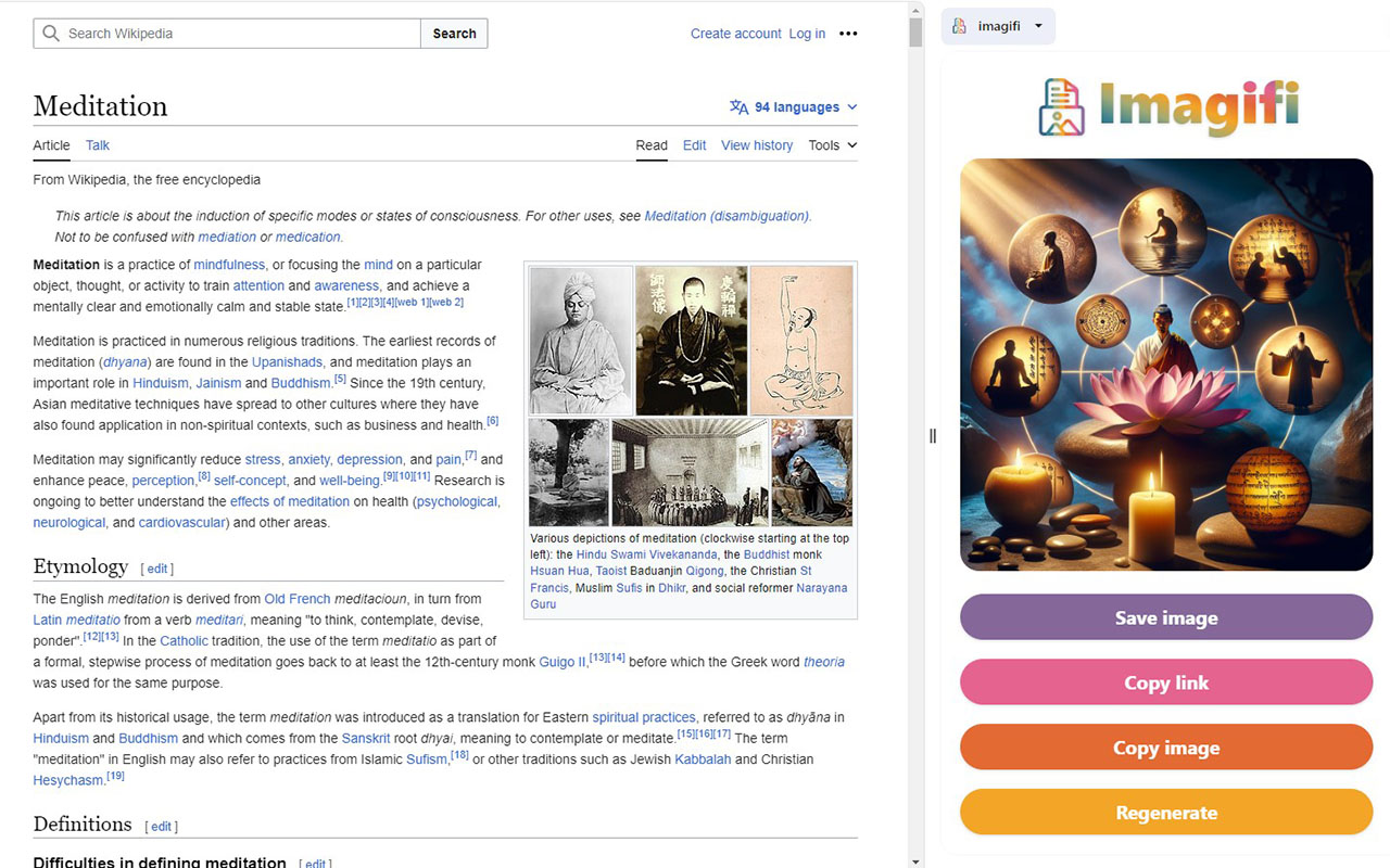 Imagifi: 1-Click AI art anywhere chrome谷歌浏览器插件_扩展第5张截图