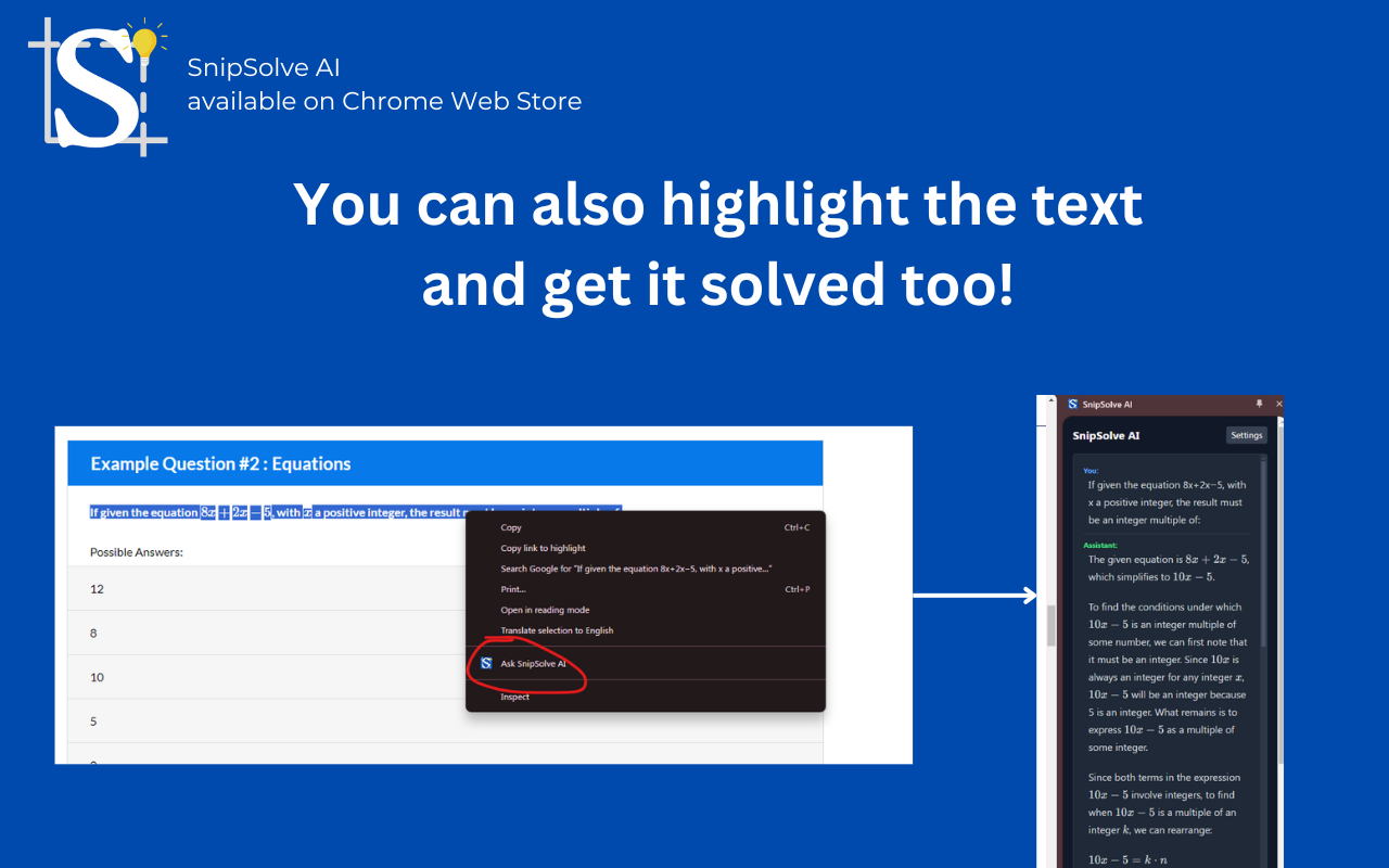 SnipSolve AI - Screenshot questions & solve with GPT-4 Vision chrome谷歌浏览器插件_扩展第1张截图