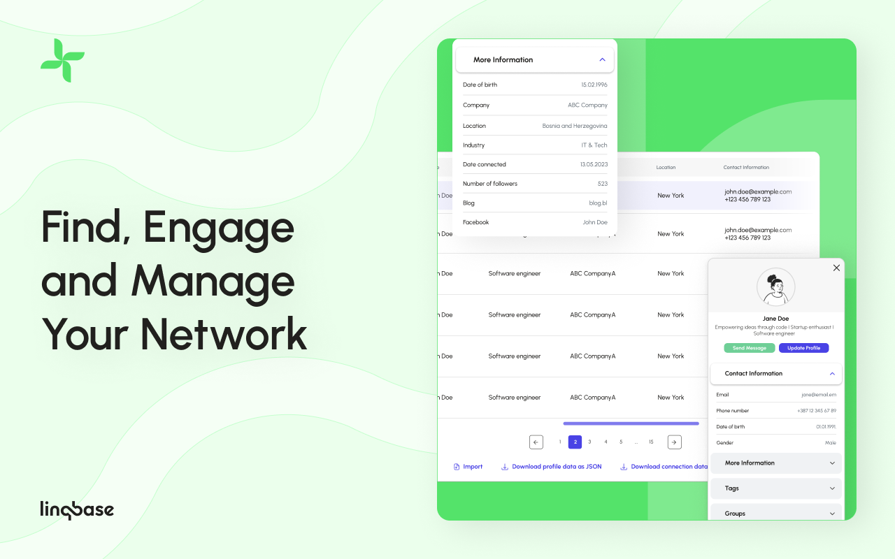 Linqbase - LinkedIn CRM & Outreach chrome谷歌浏览器插件_扩展第2张截图
