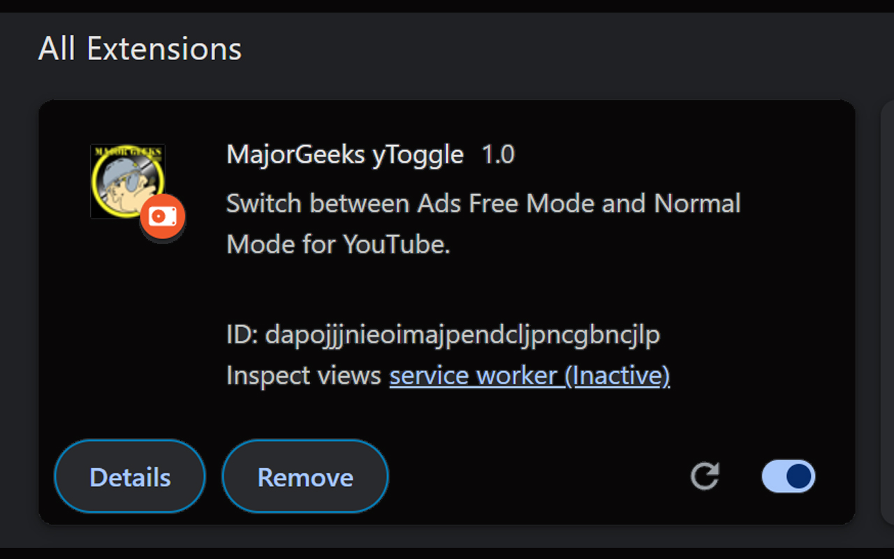 MajorGeeks yToggle chrome谷歌浏览器插件_扩展第4张截图