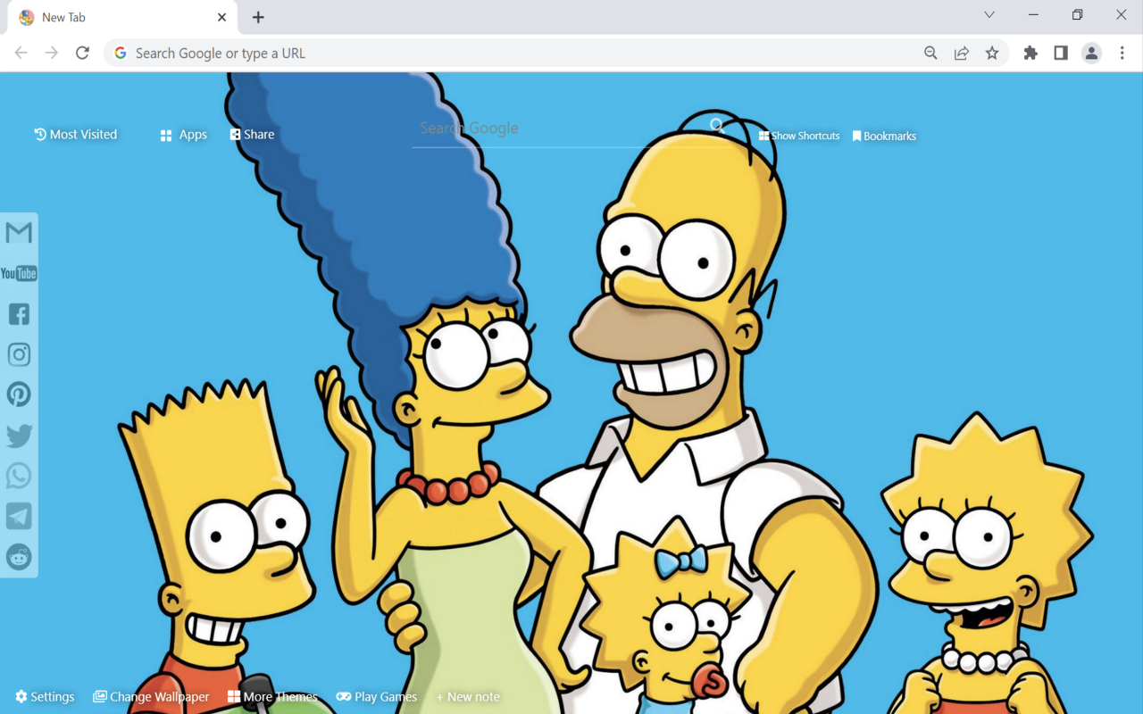 The Simpsons Wallpaper chrome谷歌浏览器插件_扩展第3张截图