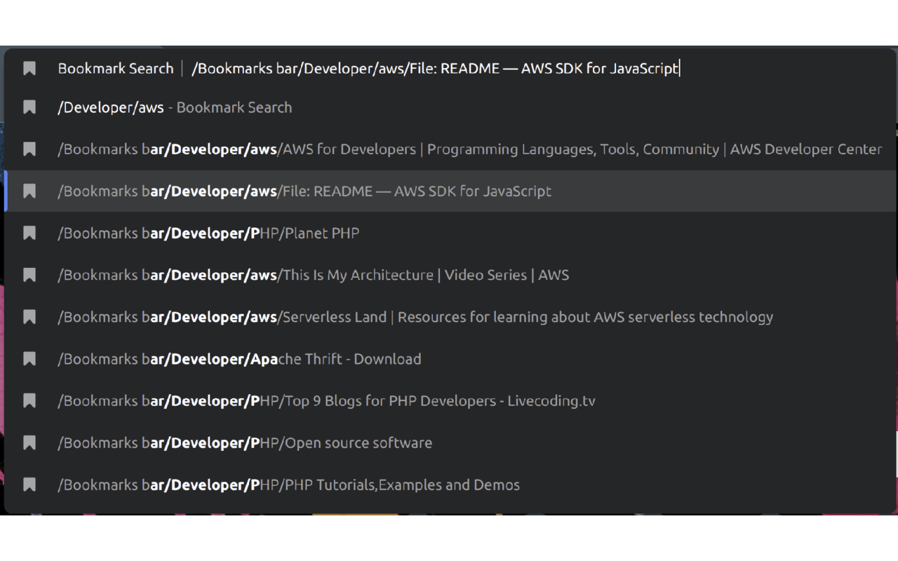 Bookmark Search chrome谷歌浏览器插件_扩展第1张截图