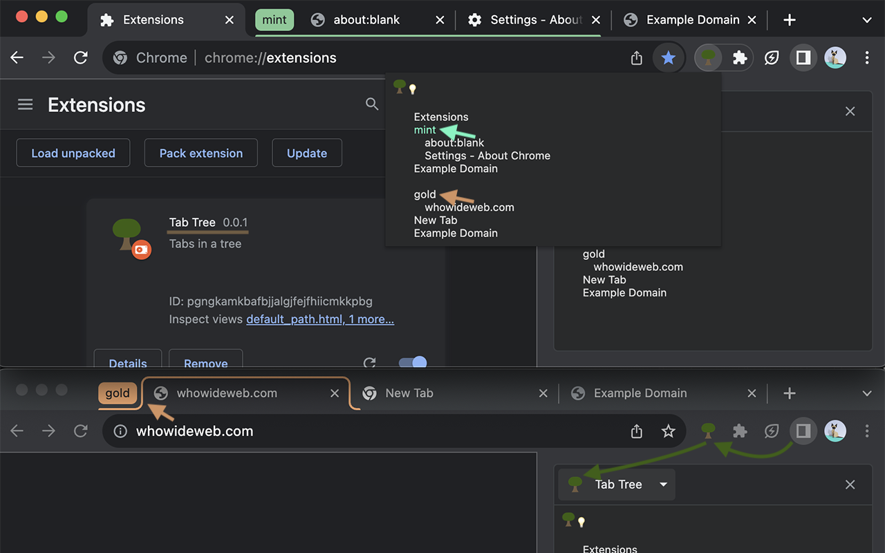 Tab Tree chrome谷歌浏览器插件_扩展第1张截图