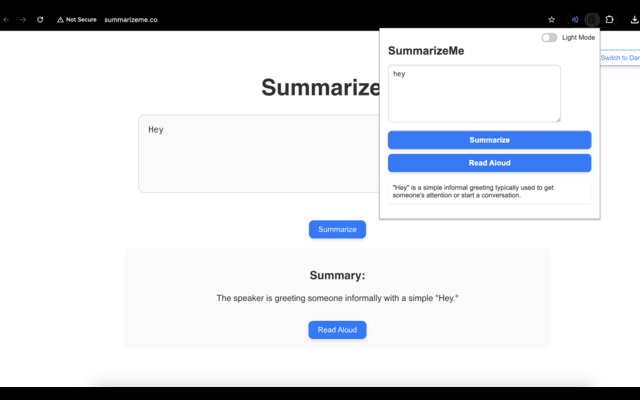 SummarizeMe chrome谷歌浏览器插件_扩展第1张截图