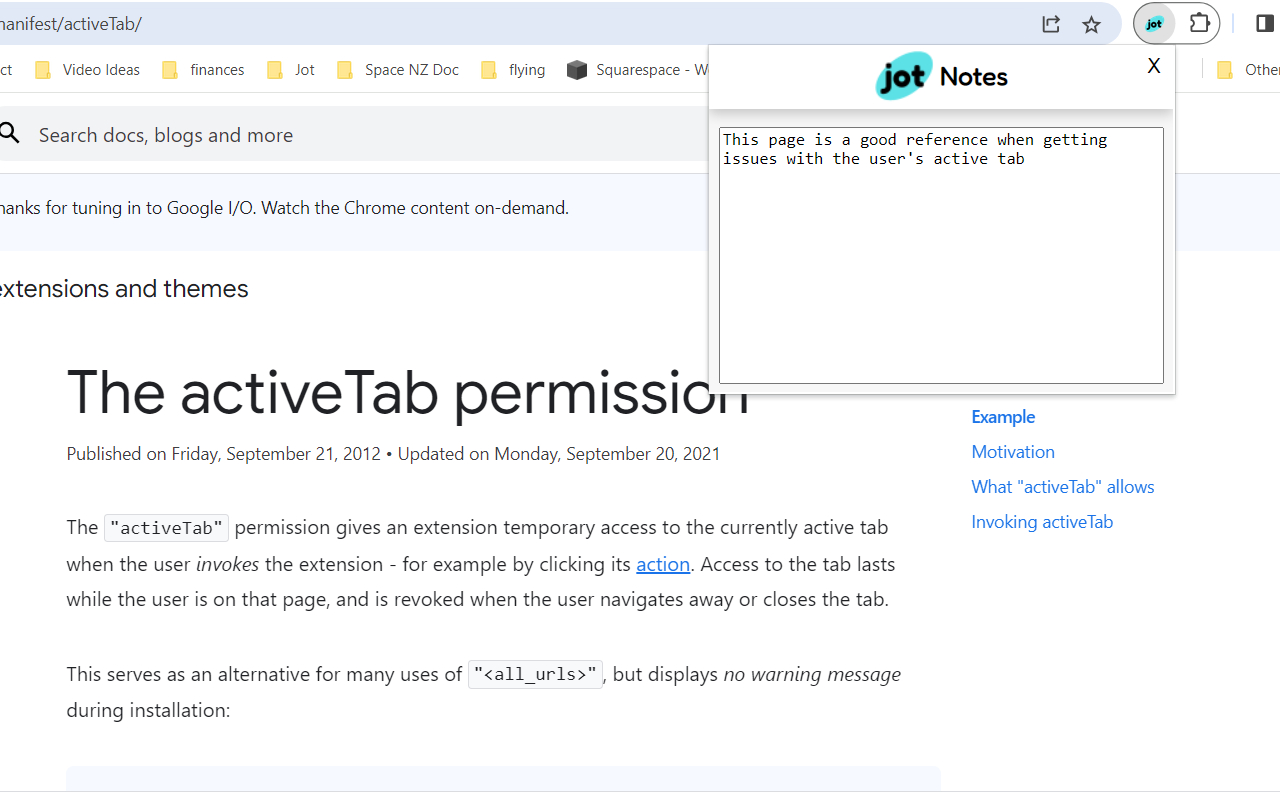 Jot - Browser Notes chrome谷歌浏览器插件_扩展第1张截图