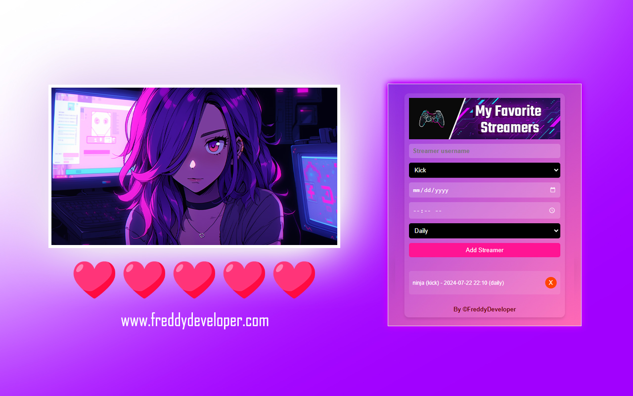My Favorite Streamers chrome谷歌浏览器插件_扩展第3张截图