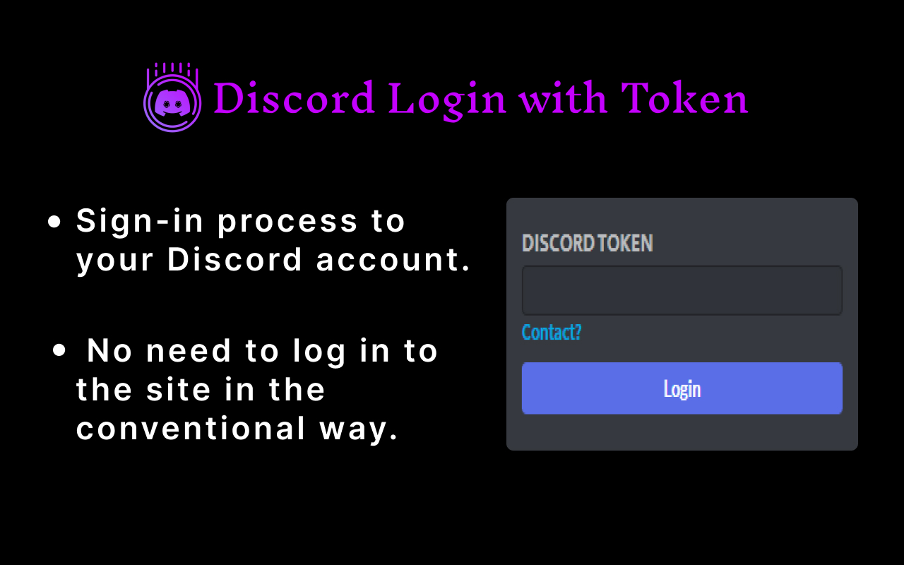 Discord Login with Token chrome谷歌浏览器插件_扩展第1张截图