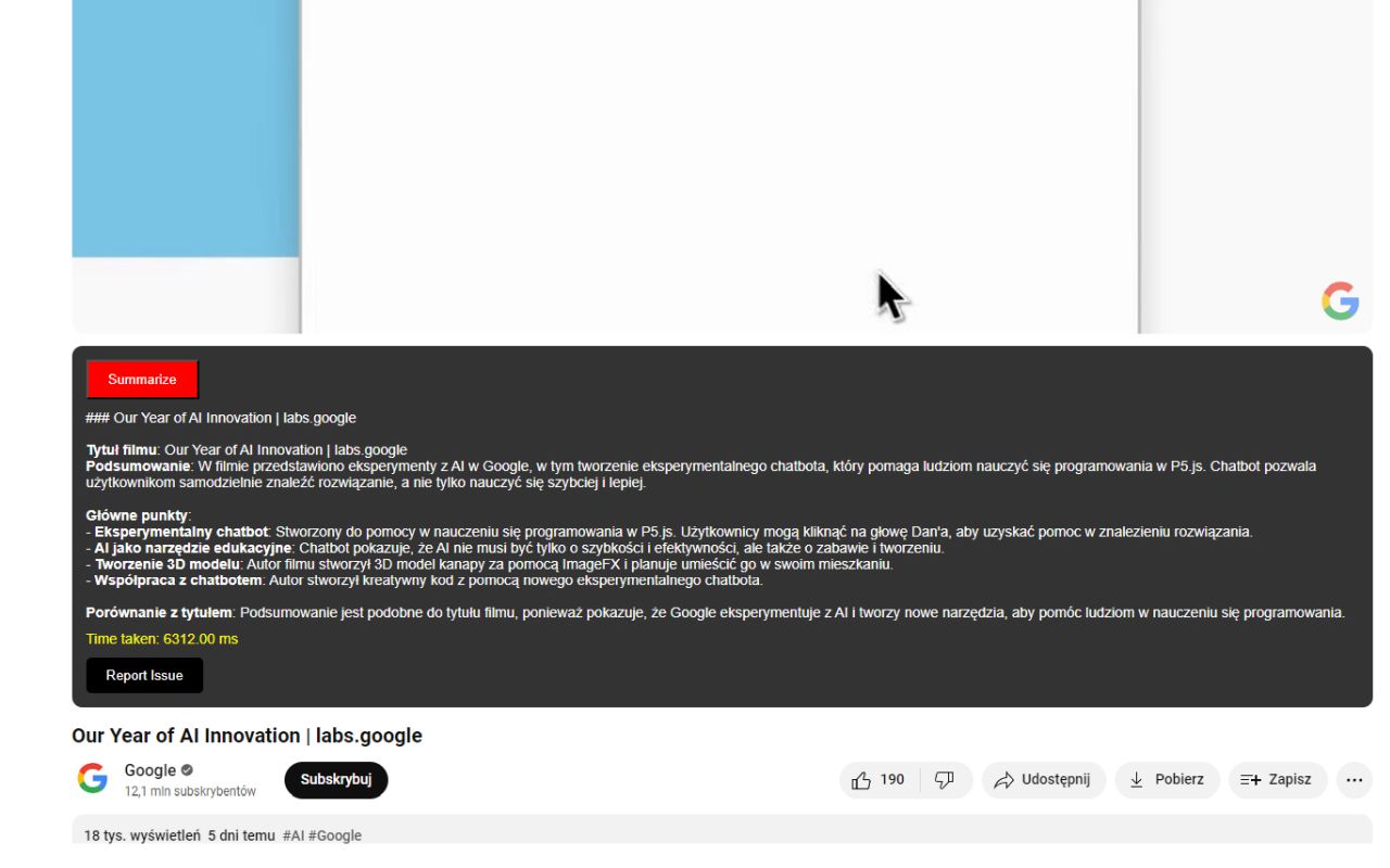 VidSumm - YouTube Video Summarizer chrome谷歌浏览器插件_扩展第1张截图