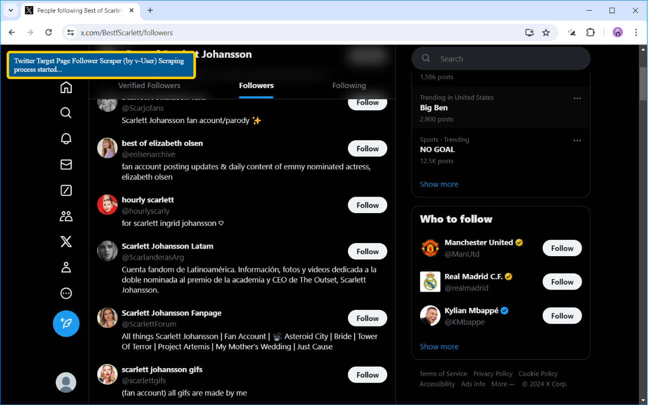Twitter Follower Scraper (by v-User) chrome谷歌浏览器插件_扩展第1张截图
