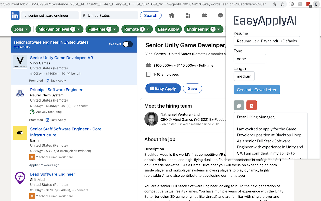 EasyApplyAI chrome谷歌浏览器插件_扩展第2张截图