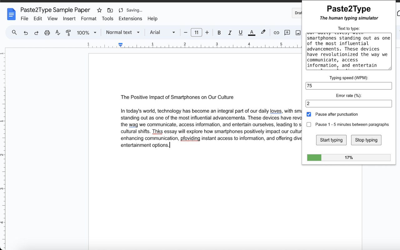 Paste2Type chrome谷歌浏览器插件_扩展第1张截图