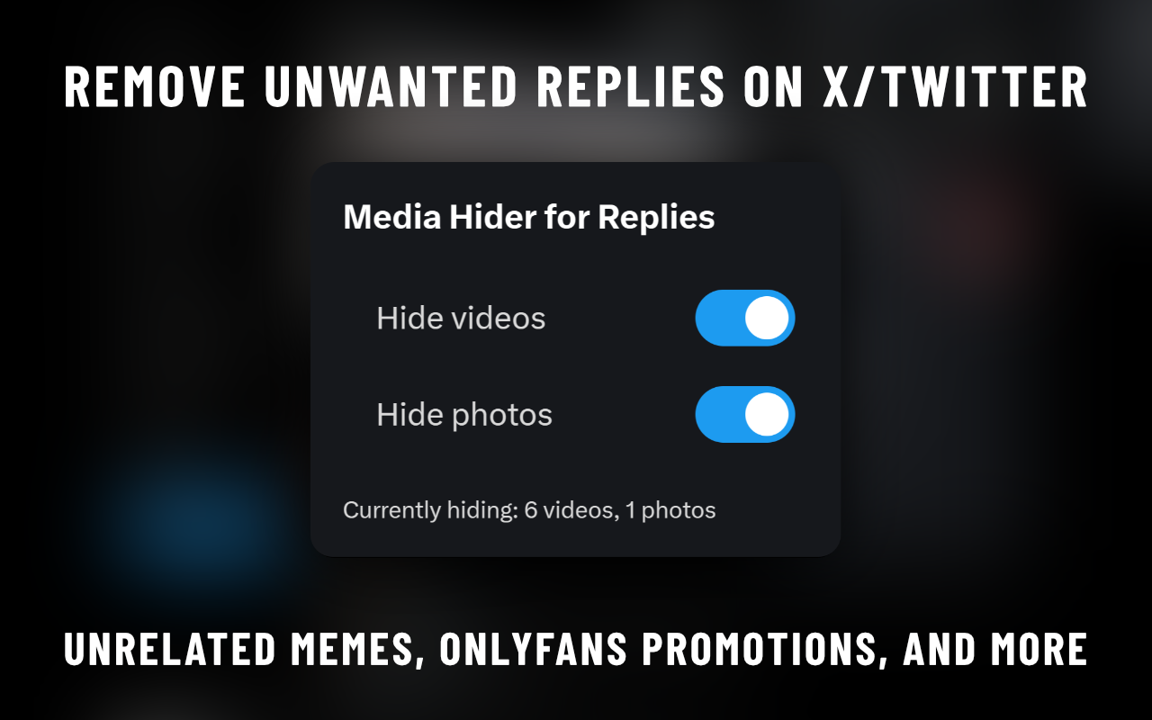 Twitter/X Media Reply Hider chrome谷歌浏览器插件_扩展第2张截图