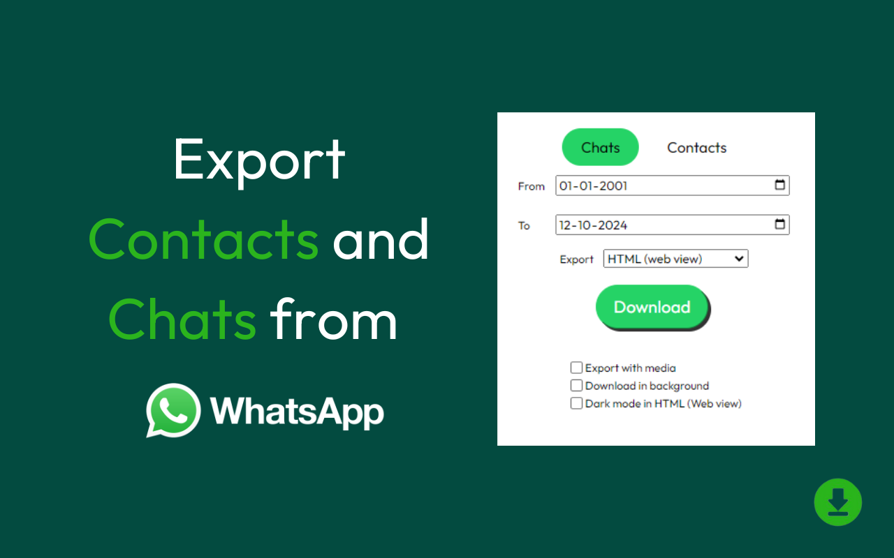 WAexport: Export WhatsApp Chats and Contacts chrome谷歌浏览器插件_扩展第4张截图