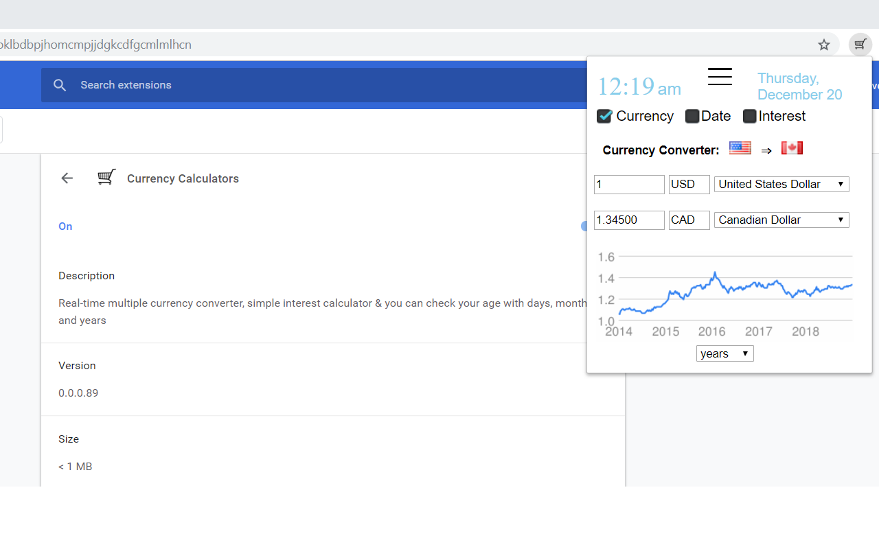 Currency with Calculators chrome谷歌浏览器插件_扩展第3张截图