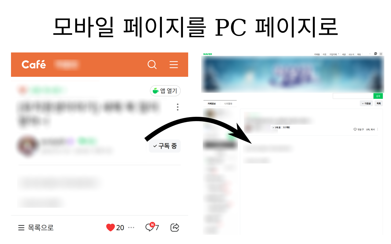 네이버 카페 only PC chrome谷歌浏览器插件_扩展第1张截图
