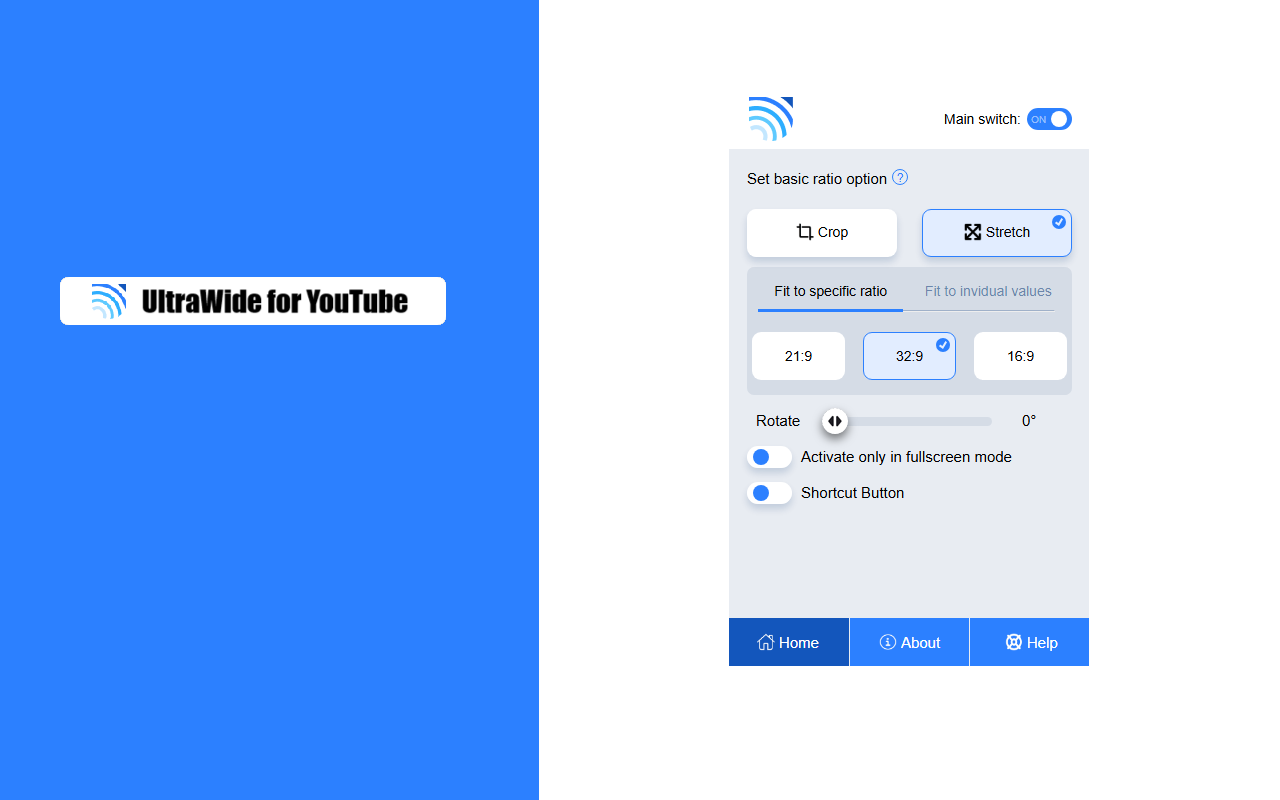 UltraWide for YouTube: custom fullscreen ratios chrome谷歌浏览器插件_扩展第1张截图