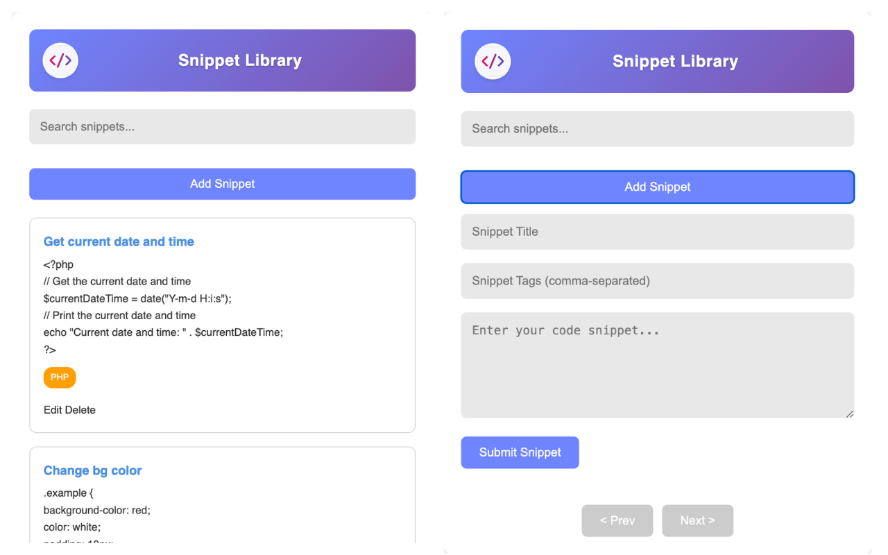 Code Snippet Library chrome谷歌浏览器插件_扩展第1张截图