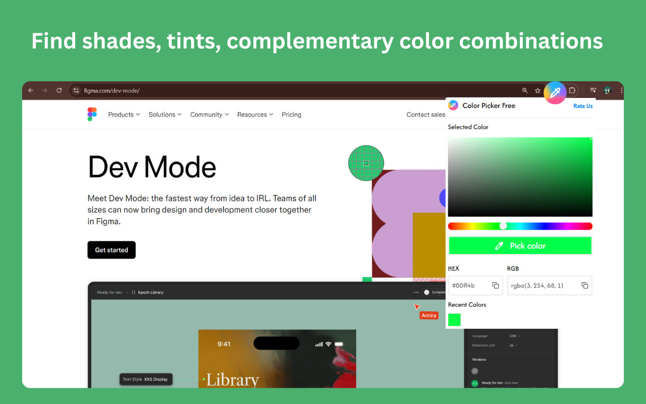 Color picker free chrome谷歌浏览器插件_扩展第2张截图