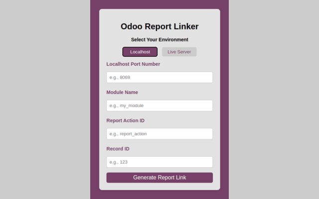Odoo Report Linker chrome谷歌浏览器插件_扩展第1张截图