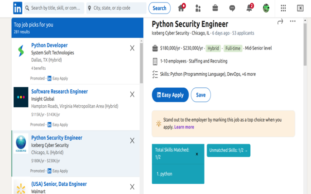 Skills Highlighter For Linkedin And Indeed chrome谷歌浏览器插件_扩展第3张截图