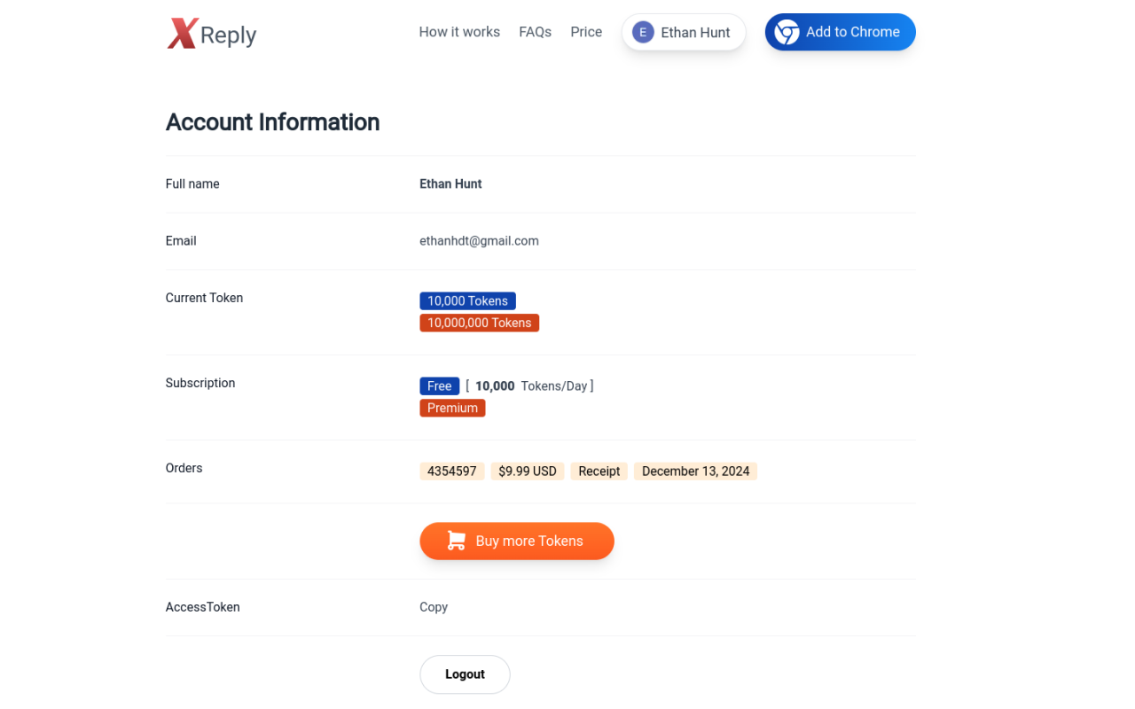 X-Reply | AI to reply chrome谷歌浏览器插件_扩展第3张截图