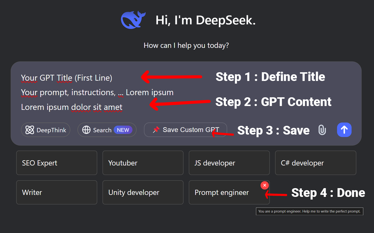 DeepSeek Custom GPTs chrome谷歌浏览器插件_扩展第1张截图