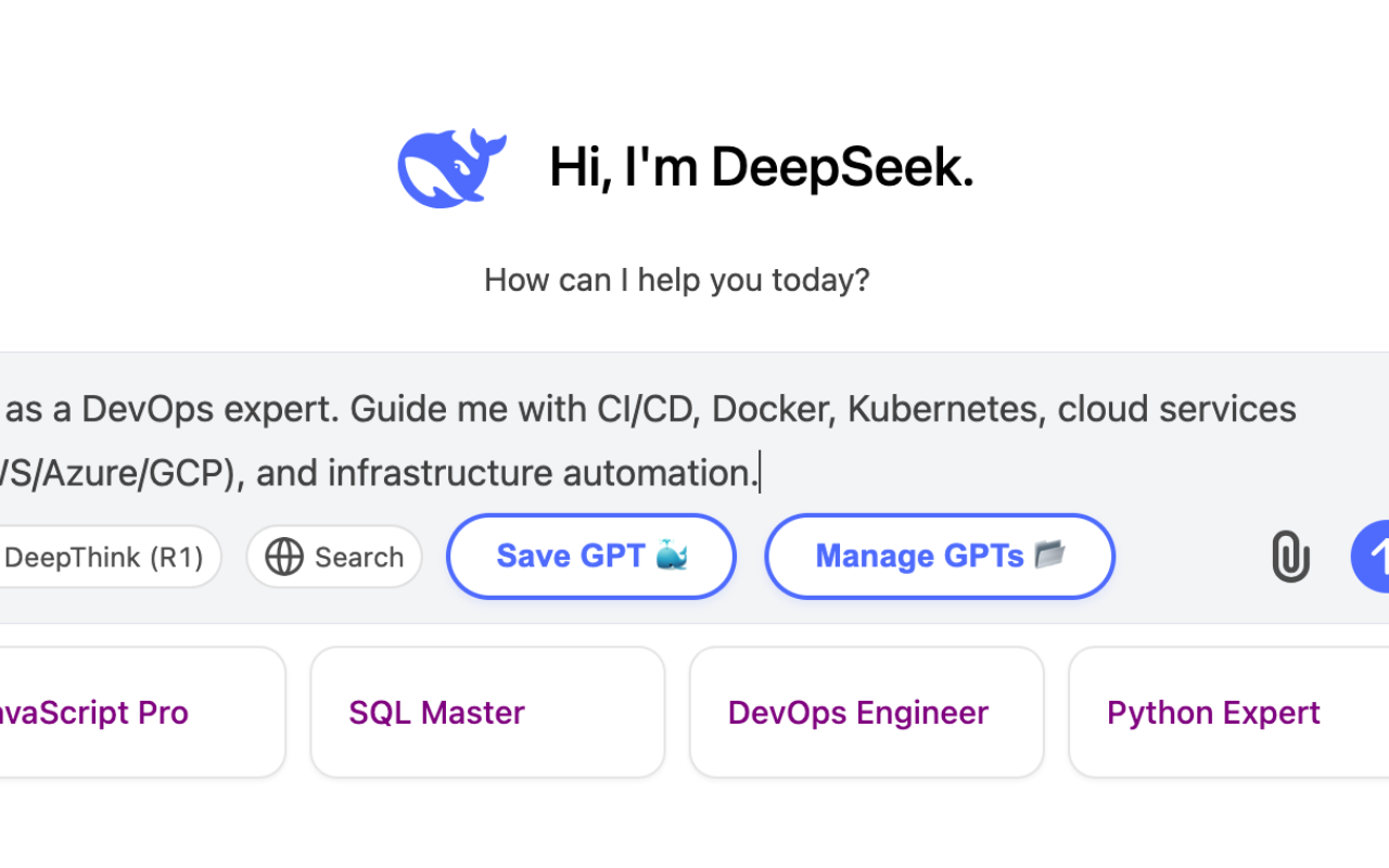 Custom GPT Models for deepseek.com Chat AI chrome谷歌浏览器插件_扩展第4张截图