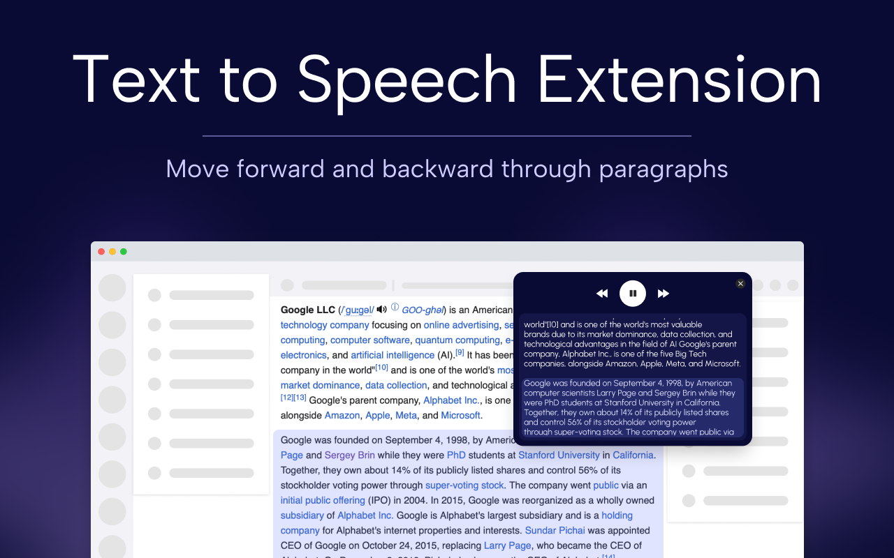 文本转语音 — Text to Speech Chrome Extension chrome谷歌浏览器插件_扩展第1张截图