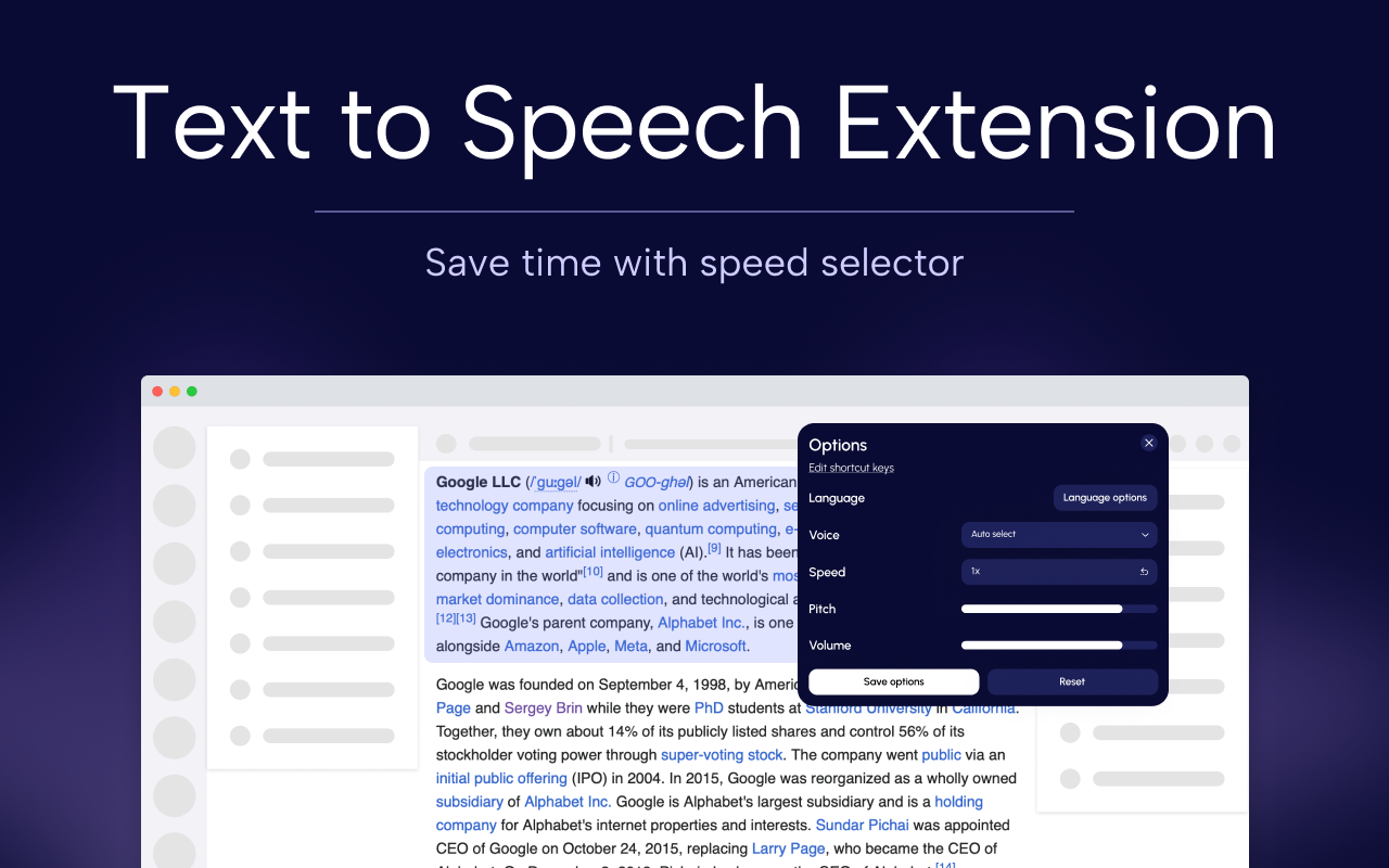文本转语音 — Text to Speech Chrome Extension chrome谷歌浏览器插件_扩展第3张截图