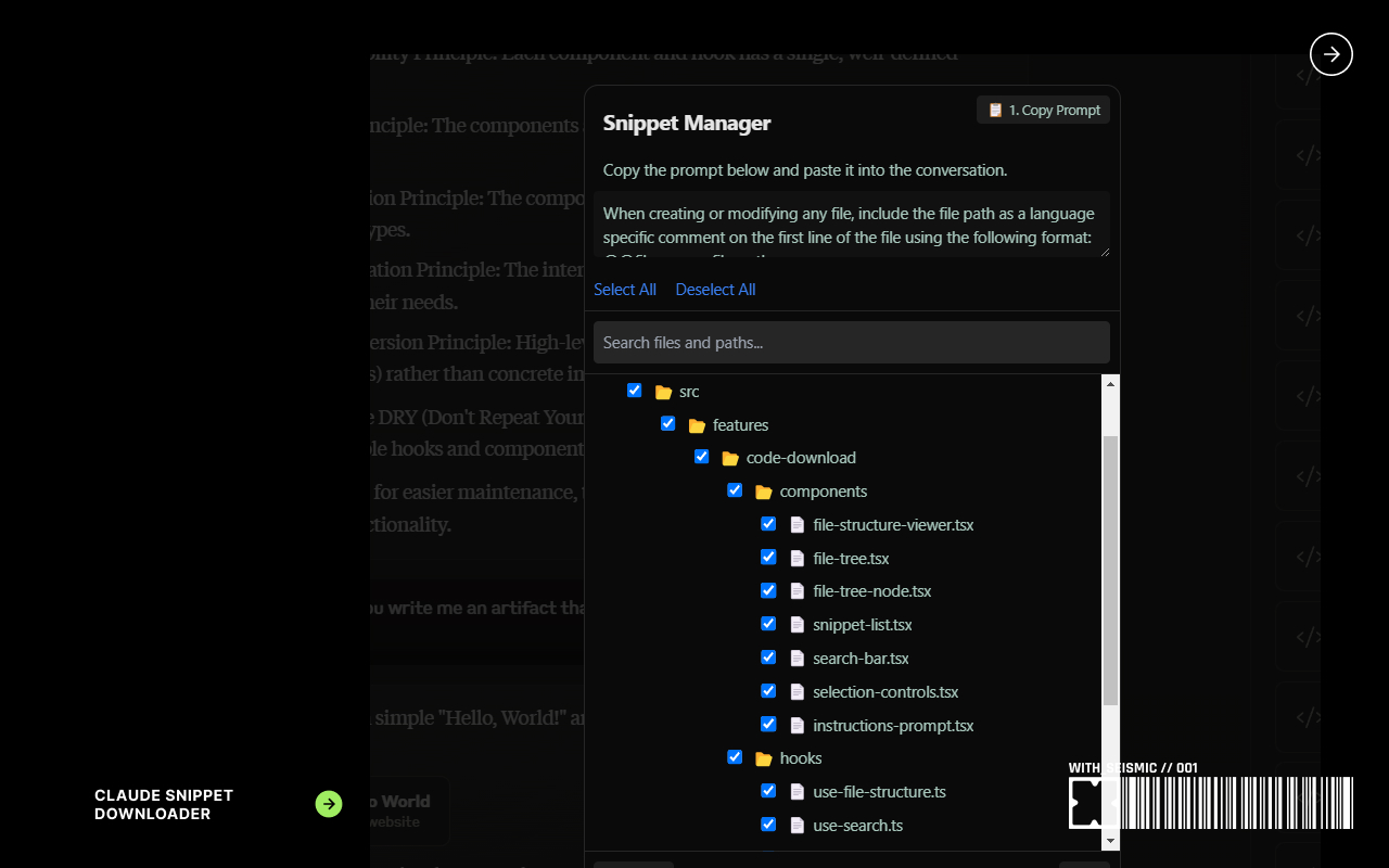 Claude Plus Snippet Downloader. Download Your Claude Snippets In One Click chrome谷歌浏览器插件_扩展第2张截图