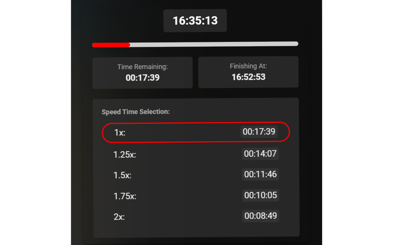 YouTube Playback Speed Finish Time Estimator chrome谷歌浏览器插件_扩展第1张截图