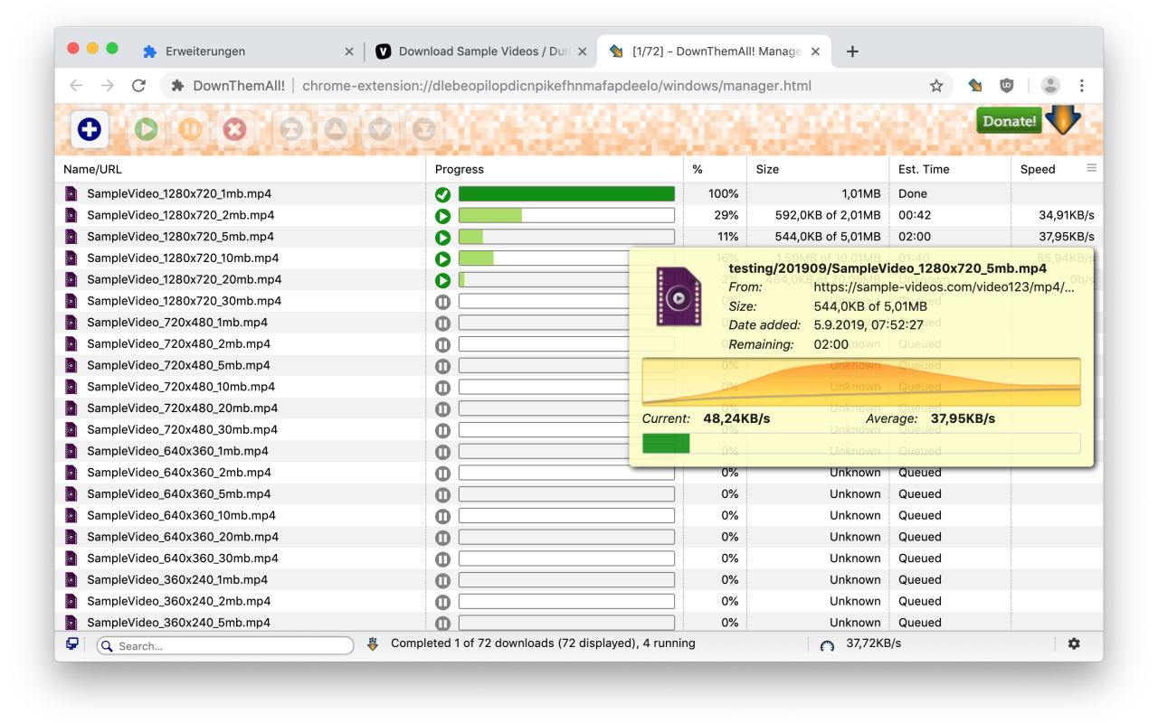 DownThemAll! chrome谷歌浏览器插件_扩展第4张截图
