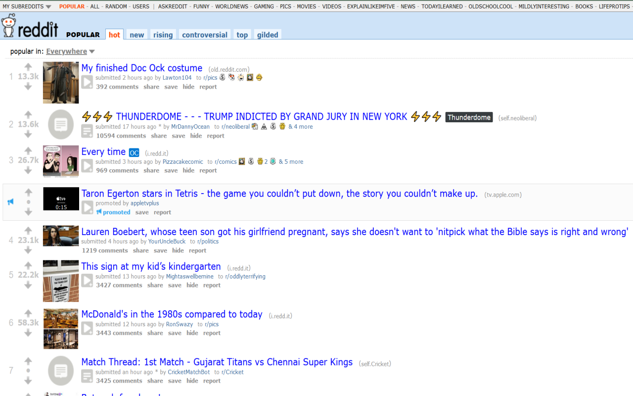 Classic Reddit Layout chrome谷歌浏览器插件_扩展第1张截图