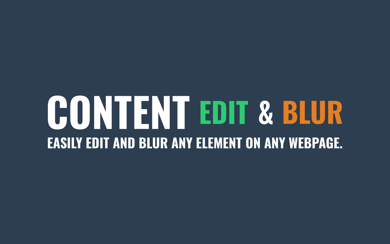 Content Edit & Blur chrome谷歌浏览器插件_扩展第1张截图