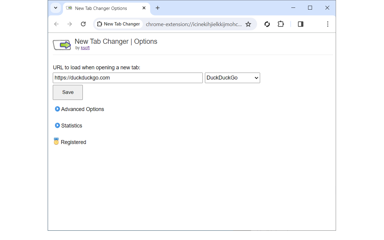 New Tab Changer chrome谷歌浏览器插件_扩展第1张截图