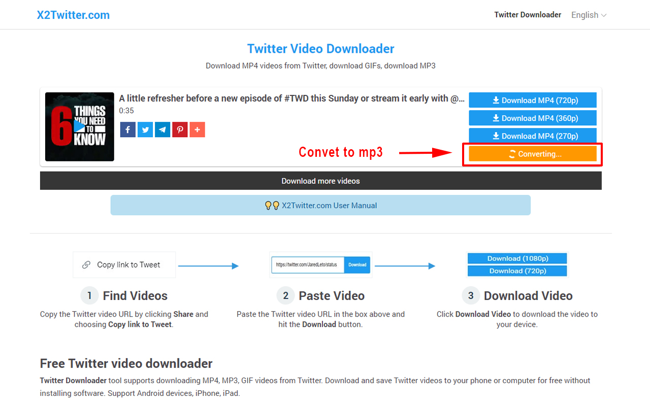 Twitter Downloader HD (X2Twitter) chrome谷歌浏览器插件_扩展第4张截图