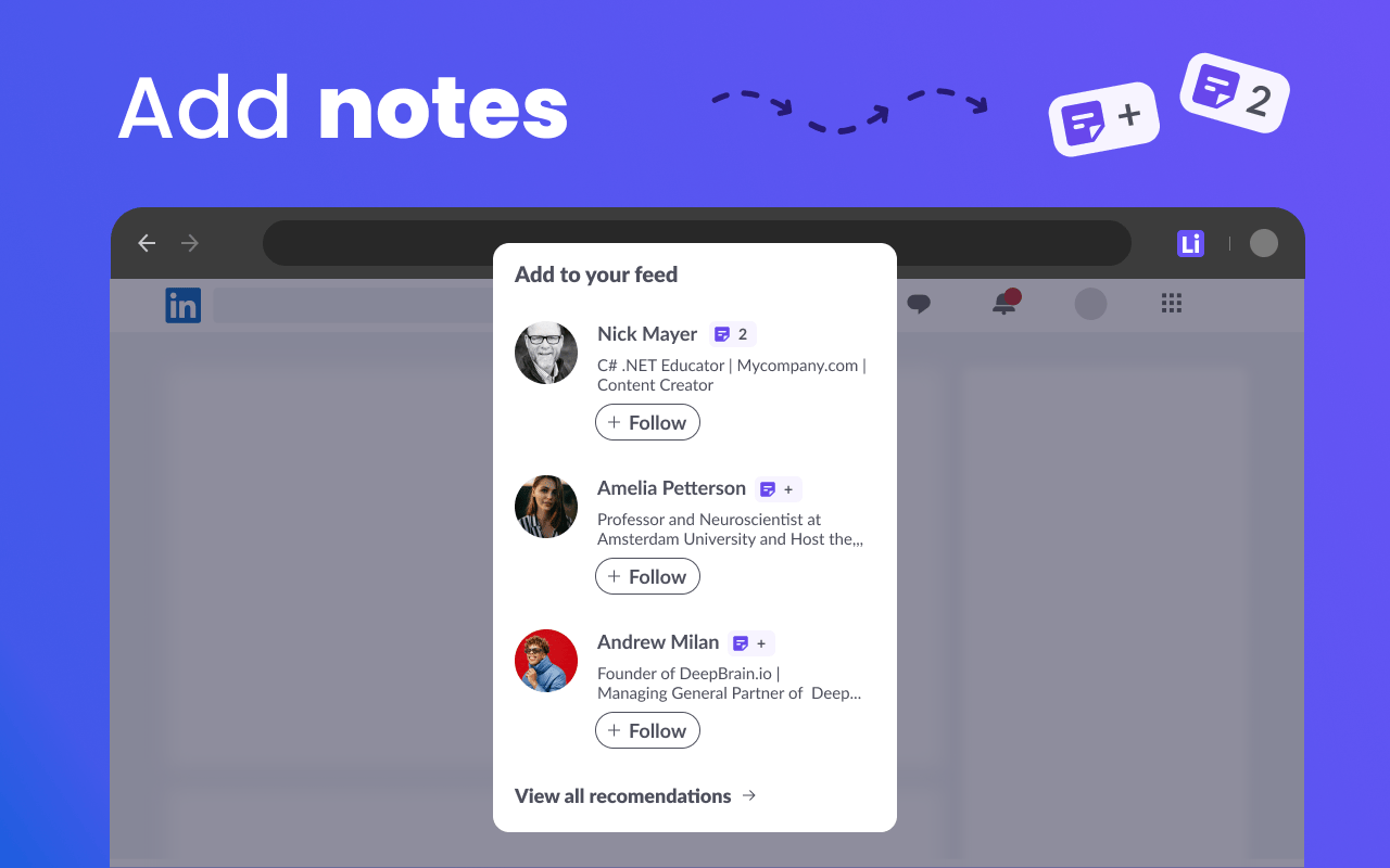 LiNotes - LinkedIn 的笔记 chrome谷歌浏览器插件_扩展第2张截图