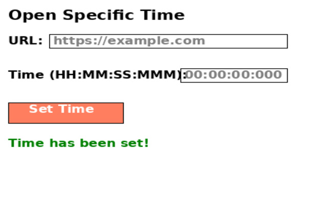 Open Specific Time chrome谷歌浏览器插件_扩展第1张截图