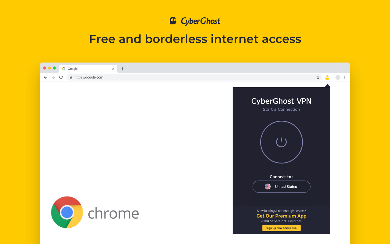 Stay secure with CyberGhost  Free Proxy chrome谷歌浏览器插件_扩展第2张截图