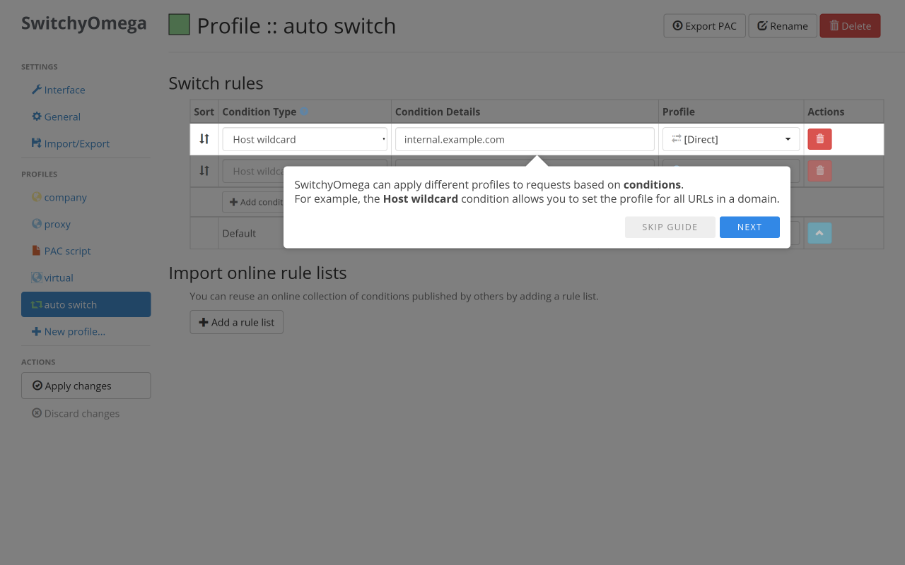 Proxy SwitchyOmega (V3) chrome谷歌浏览器插件_扩展第1张截图