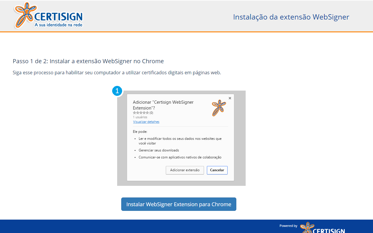 Certisign WebSigner chrome谷歌浏览器插件_扩展第1张截图